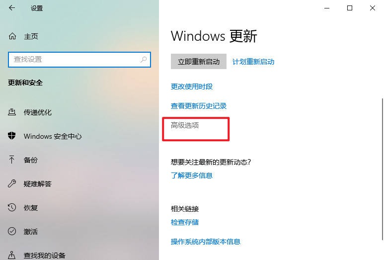 高級(jí)選項(xiàng)